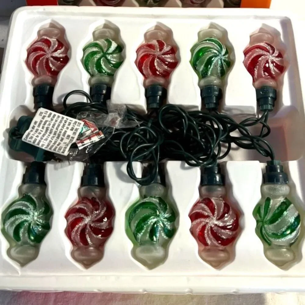 Vintage Sienna New Christmas Candy Bulbs 2 sets of 10